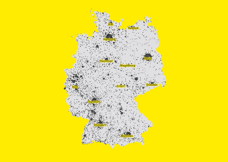 deutschland spricht data map yellow background