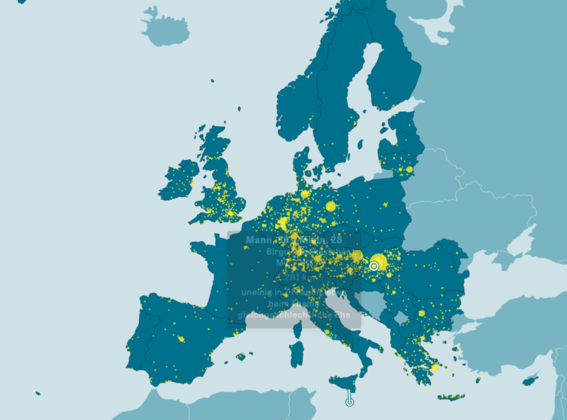 europe talks data map